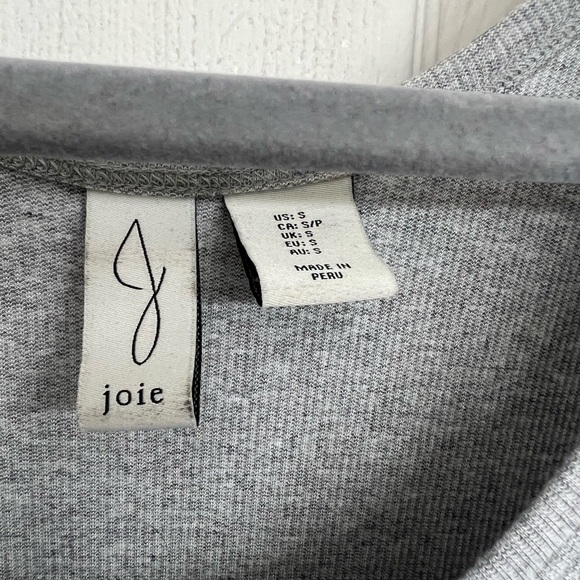 Women’s Joie Gray Ribbed Button Tank Small - Picture 3 of 3